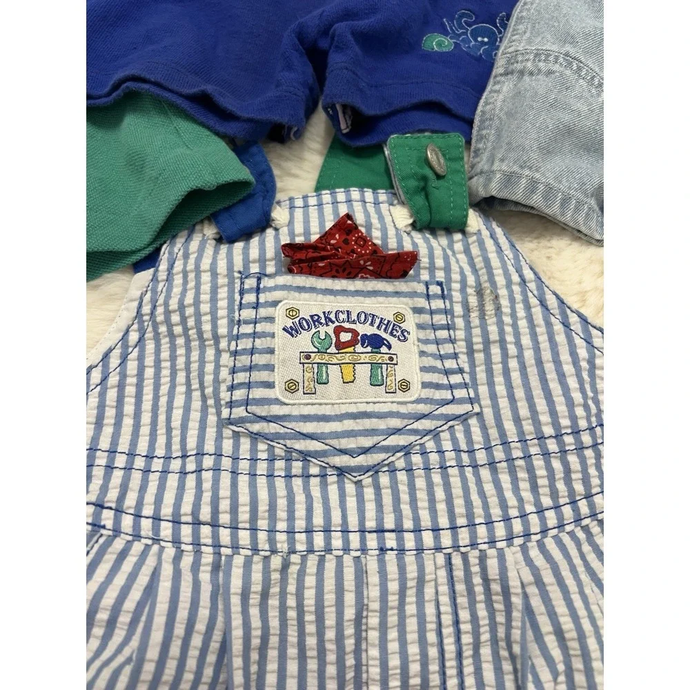 Vintage Baby toddler Overall Clothing Lot Surf Polo Retro Oshkosh